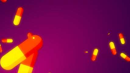 Drug prescription for pills medicine capsule pattern background. Abstract healthcare technology and science medical concept.