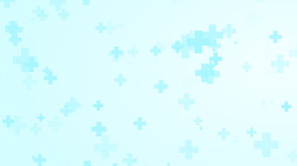 Abstract medical blue cross pattern white background.