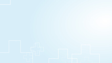 Abstract medical white blue cross pattern background.