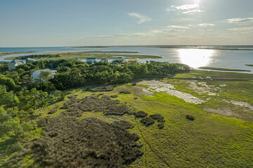 aerial view of the Emerald Isle harbor