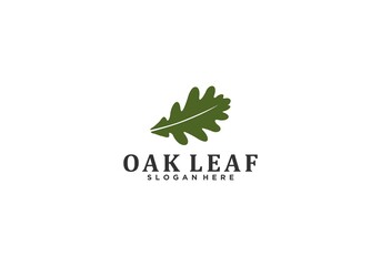 oak leaf logo in white background