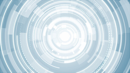 Circle white blue bright technology Hi-tech background. Abstract graphic digital future concept design.