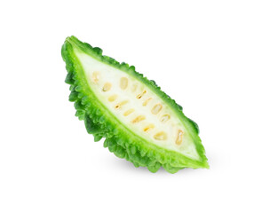 Bitter melon on white background