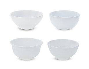 empty white bowl isolated on white