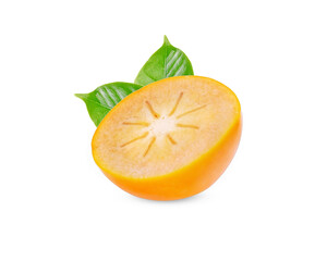  persimmon fruit on white background