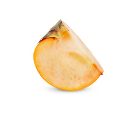 persimmon fruit on white background