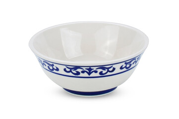 empty white bowl isolated on white