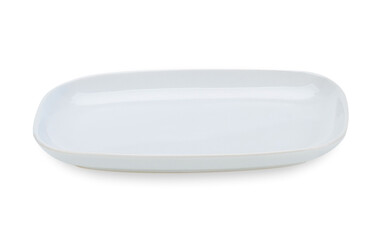 white plate on white background