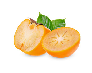  persimmon fruit on white background
