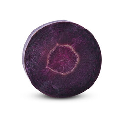 purple carrot on white background