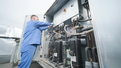 Resistance test of temperature sensors in the cooling supply section of the ventilation unit