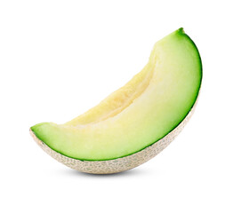 green melon isolated on whited background