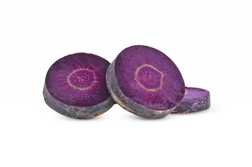 purple carrot on white background