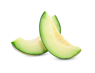 green melon isolated on whited background