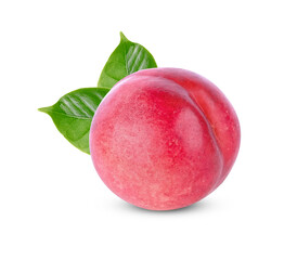 Peach fruit isolated on white background