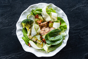 fresh salad with bok choy
