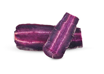 purple carrot on white background