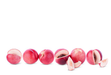 Peach fruit isolated on white background