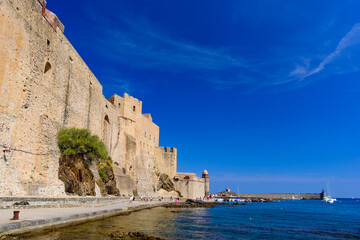 Ch&acirc;teau Royal de Collioure, a French royal castle in the town of Collioure, France