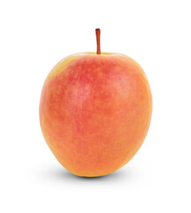 apple and slice on a white background.