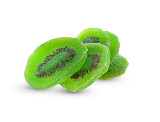 dry kiwi on white background