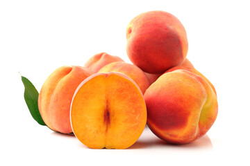 Fototapeta na wymiar golden peach isolated on white background