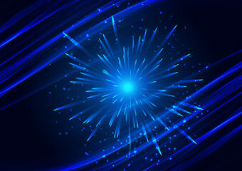 Abstract  wavy line vector illustration in blue color tone