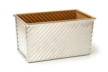 Baking molds on white background