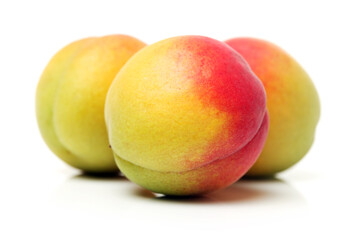 peaches isolated on white background