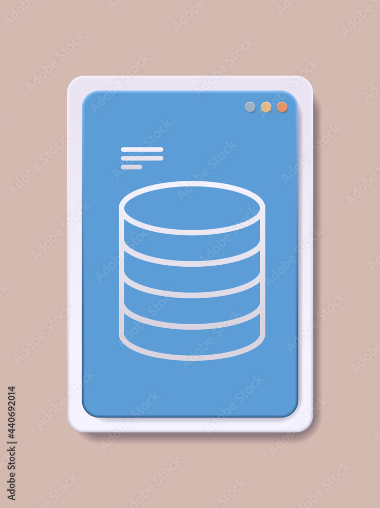 Aufkleber financial data analyzing mobile app online data statistics remote business control