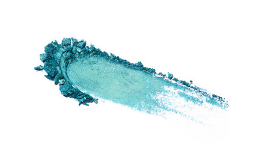 Crushed eyeshadow isolated on white	
