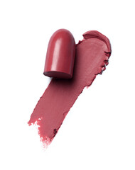 Red lipstick isolated on white 