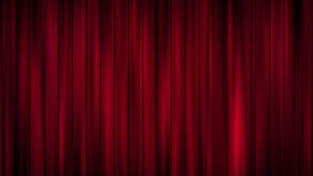 Abstract Artistic Motion Red Shiny Waving Theater Curtain Pattern Background Seamless Loop Animation