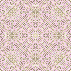 Seamless Golden Ornamental Pattern
