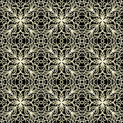 Seamless Golden Ornamental Pattern