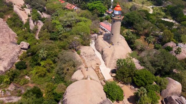 The Group of Monuments at Mahabalipuram is a collection of 7th- and 8th-century CE religious monuments in the coastal resort town of Mahabalipuram, Tamil Nadu, India and a UNESCO World Heritage Site