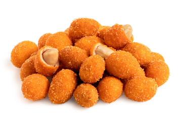 Paprika coated peanuts.