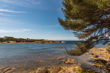 beach in the morning in isle des Embiez