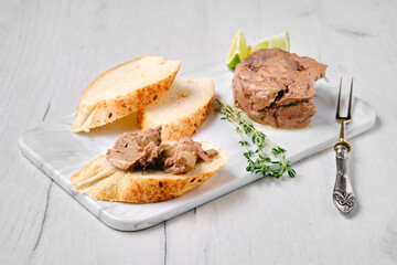 Cod liver on toast