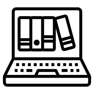 recommend clip art: Laptop outline icon