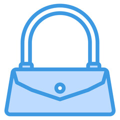 bag blue outline icon