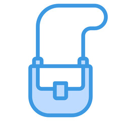 bag blue outline icon