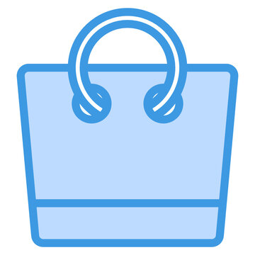 recommend clip art: bag blue outline icon
