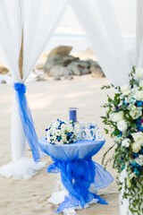 Wedding setup on the beach