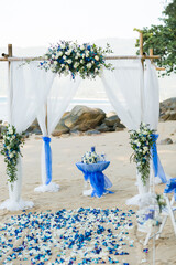 Wedding setup on the beach