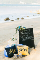 Wedding setup on the beach