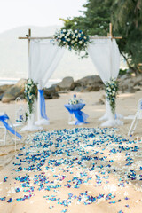 Wedding setup on the beach