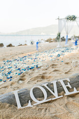 Wedding setup on the beach