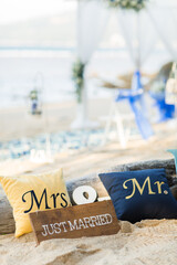 Wedding setup on the beach