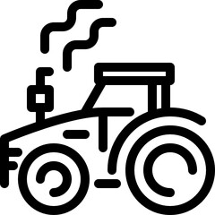 tractor outline icon